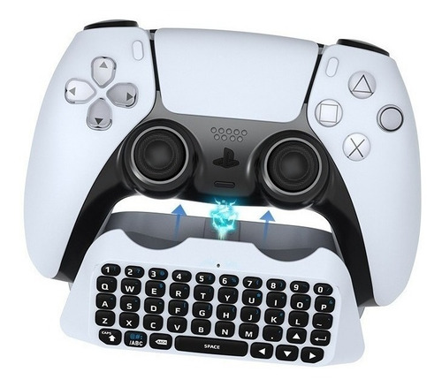 Teclado Bluetooth Ps5 Qwerty Para Controle Dualsense Com Áudio Embutido E Microfone Conexão Sem Fio Via Bluetooth Teclas De Silicone Compatível Com Tv Pc E Console Design Ergonômico Fácil Neoxtek