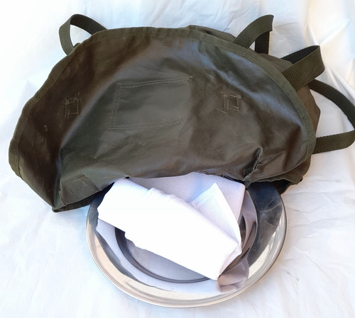 Bolsa De Rancho Militar Ejercito Servilleta Plato (Usado)