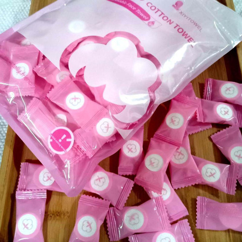 A Toallas Comprimidas De Tela De Algodón, Mini Toalla De