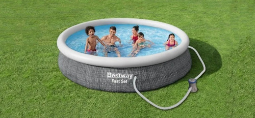 Imagen 4 de 4 de Piscina Redonda Inflable Bestway Fast Set 3.66 Metros + Bomba