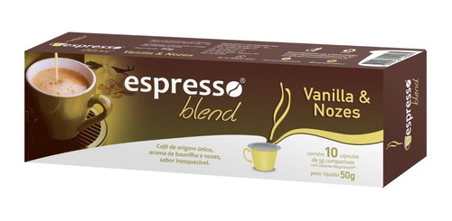 Cápsulas Compatíveis Nespresso Blend Vanilla & Nozes 10 Un