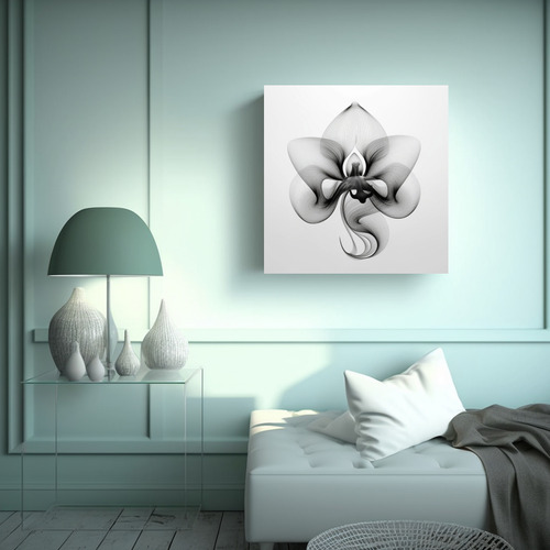 Arte Bastidor Madera Dibujos Realistas Poder 20x20cm Flores