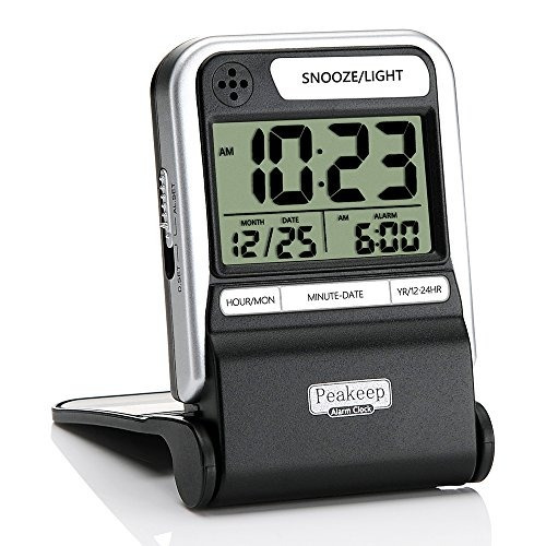 Peakeep Ultra Compacto Reloj De Alarma De Viaje De La Baterí