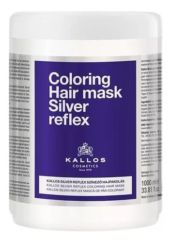 Crema Matizadora ( Rubios) Coloring Hair Mask Silver Reflex