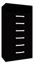 Comprar Comodas Cajoneras 6 Cajones Espacio Dormitorio Blanco 061 Color Negro