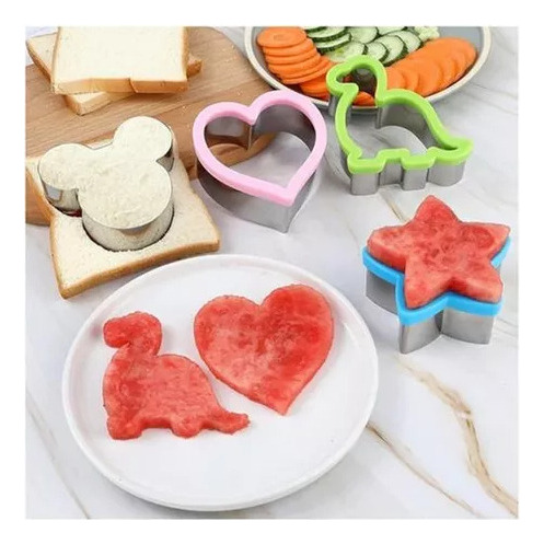 Molde Para Sándwich Con Cortadores De Frutas De Regalo Para