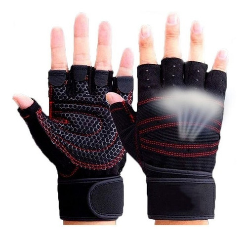 Guantes Para Pesas Gimnasio Gym Deporte Con Muñequera Unisex