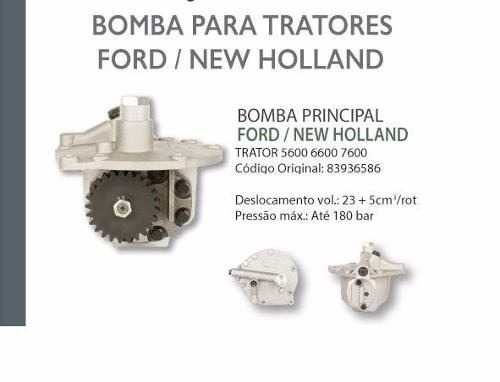 Bomba Hidráulica Trator Ford New Holland 5600 6600 7600