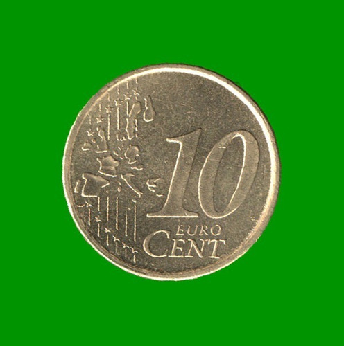 Moneda De España 10 Centavos De Euro, Año 2002, Estado Usada
