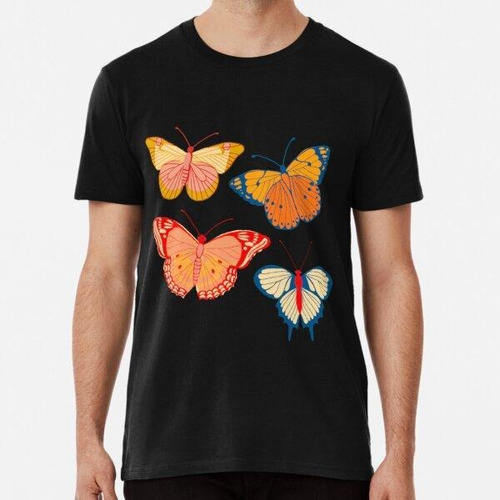 Remera Paquete De 4 Mariposas Pequeñas Premium Algodon