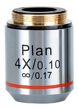 Objetivo Plano Infinito Para Microscopio 4x Quasar