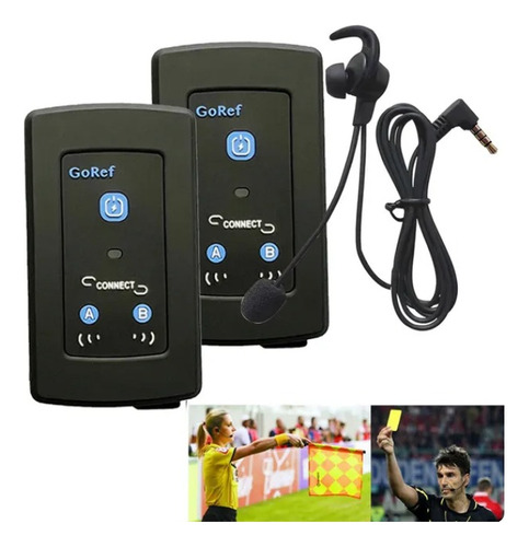 Kit 2 Intercomunicadores Árbitro Goref 1500m 4c