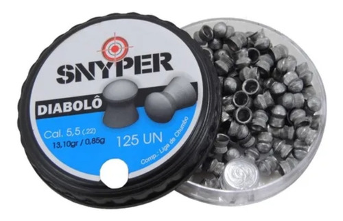 Kit 10 Cx Chumbinho Snyper Diabolo 5,5mm - 1250 Unidades