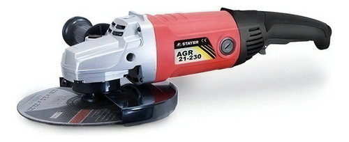Amoladora Angular 230mm 2100 Watts Stayer Agr21-230 Color Rojo