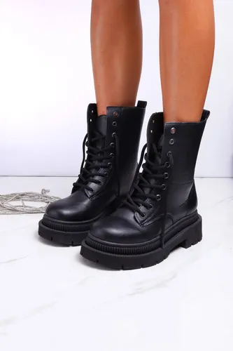 comprar  Borcegos Botas Zapatos Mujer Livianos Alpino Negro Cómodos