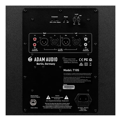 Parlante Sub Bajo De Estudio Adam T10s