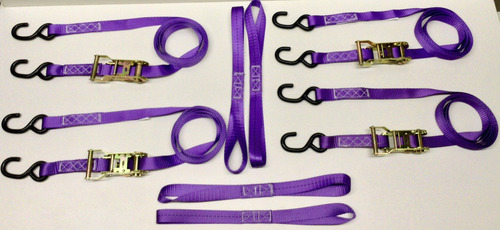8 pieza Heavy Duty Motocicleta Atv Trinquete 1 Strap Kit
