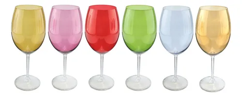 comprar Jogo 6 Taças 580ml Gastro Colibri Cristal Colorido Bohemia