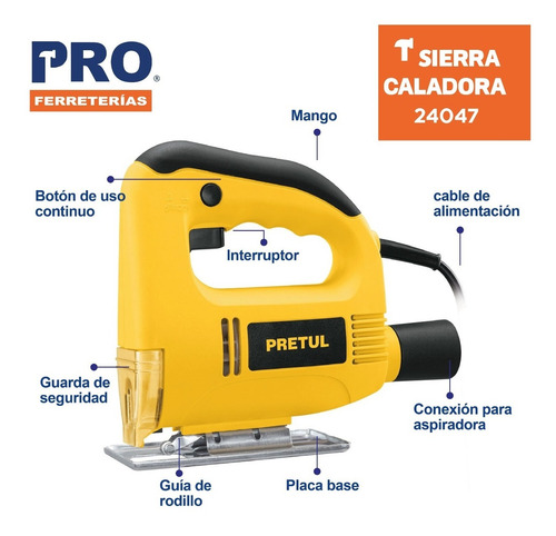 Imagen 3 de 7 de Kit Caladora 400w + Segueta Caladora 24047