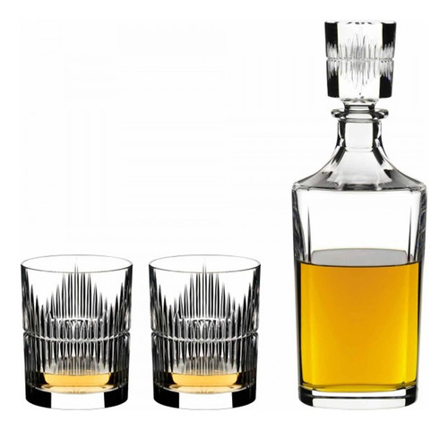 Riedel Whisky Set Shadows  (botellon + 2 Vasos) - Riedel
