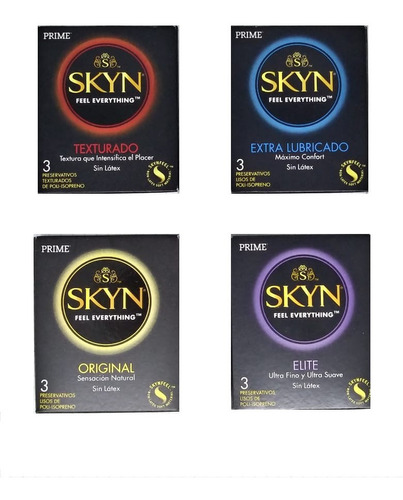 Preservativos Prime Skyn Mixto 4 Cajitas X 3 Sin Latex