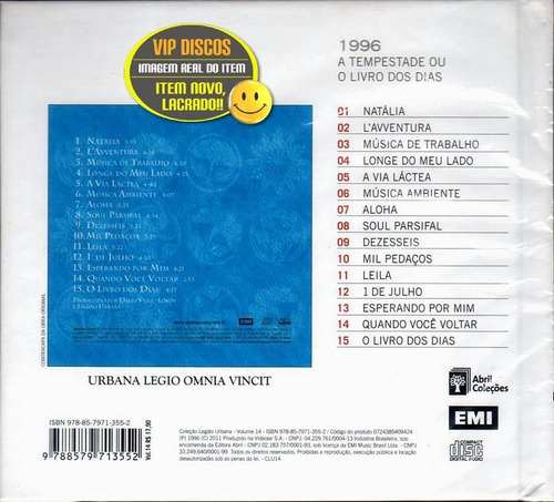 Cd Legião Urbana A Tempestade Coleção Abril - Lacrado!!
