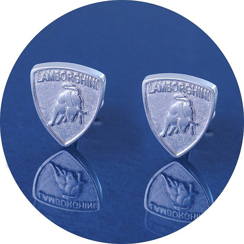 Mancuernillas Lamborghini Logo Plata Ley .925