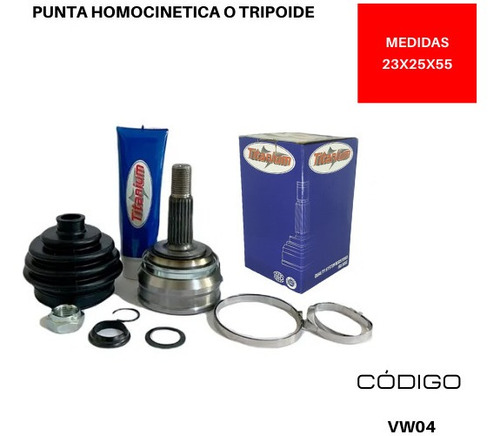 Punta Tripoide Volkswagen Scirocco 16-valve 1.8 L1781 1987