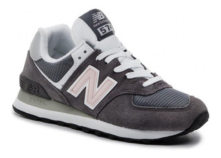 new balance 574 feminino cinza e rosa