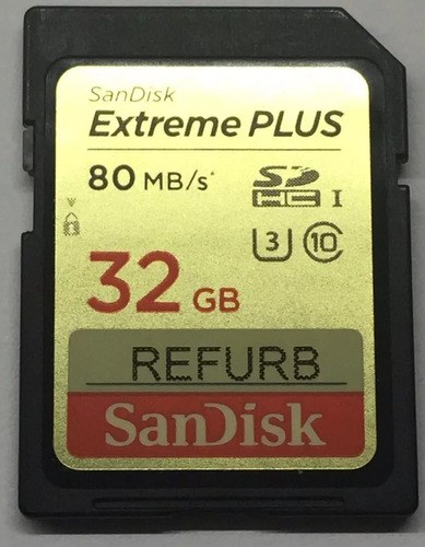 Sandisk Extreme Plus 32gb 80/mbs Sdhc Nueva Refurbished (Reacondicionado)