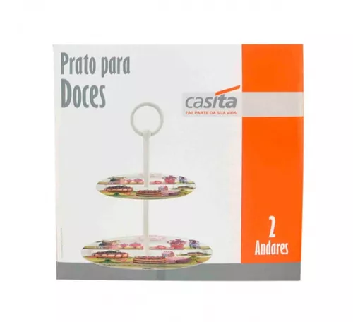 PRATO DUPLO DE VIDRO PARA DOCES SUPORTE DE 2 ANDARES PARA DOCINHOS BOLO  CUPCAKE COZINHA CONFEITARIA LUXO