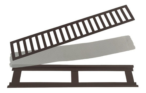 Kit 2 Ralo Linear 10x100 Cm Grelha Aluminio (modular 50cm)