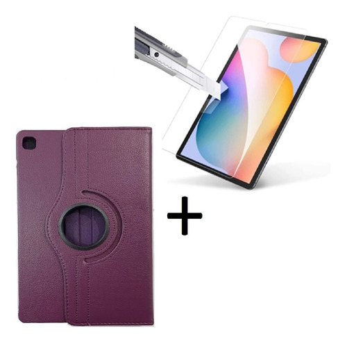 Combo Funda + Mica D Vidrio 9h Para Samsung Tab S6 Lite P610