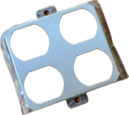 Placa Aluminio Doble Duplex Wiremold M-2dr (5 Pzas)