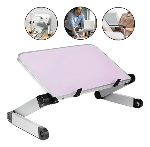 Mesa Plegable Laptop Portátil Desayunador Oficina Estudiante Color Rosa claro