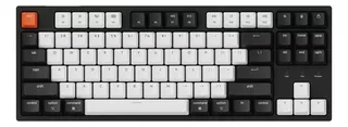 Teclado gamer Keychron C1 QWERTY Gateron Blue Hot-swappable inglés US color negro con luz blanca