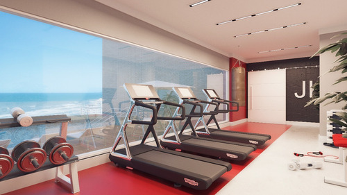 Imagem 11 de 14 de Apartamento 2 Dormitórios Vista Mar Lazer Completo Caiçara