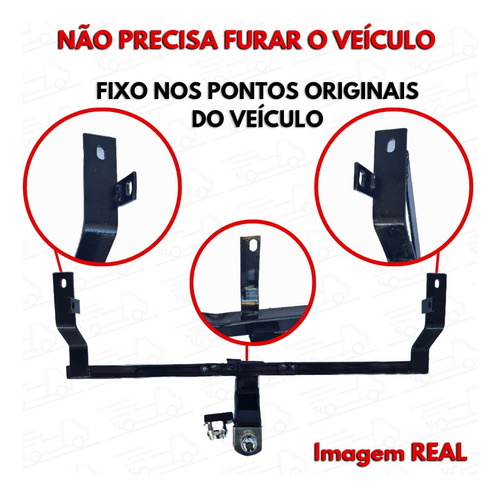 Engate Reboque Rabicho 700kg Sandero 2008 2009 2010 Stepway