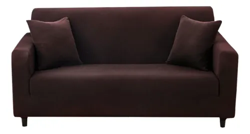 comprar Funda Para Sofá 2 Cuerpos Cubre Sillón Lavable Color Marrón Liso
