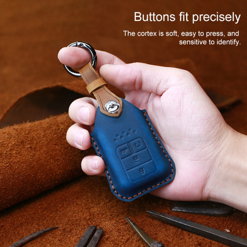 Funda Azul Para Llaves Honda, Versión Con Dos Llaves