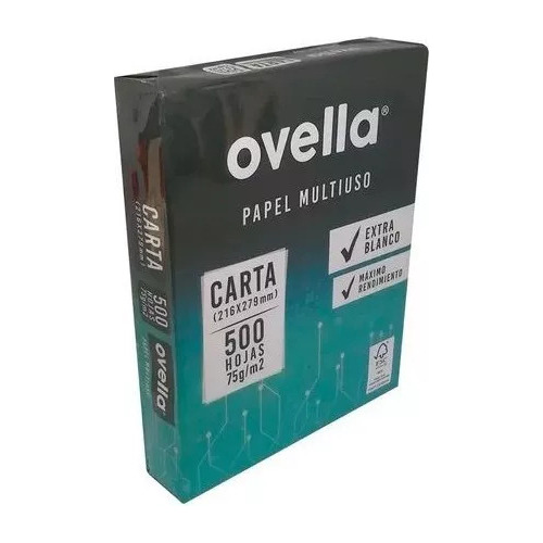 Resma Carta Ovella 75 G/m2 X 500 Hojas V-a