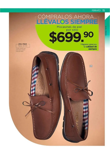 Zapato Mocasín Café Hombre Ferrato 2557663 Piel Loafer | Envío gratis