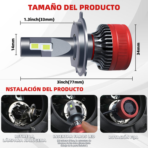 Kits De Led Honda Civic Sir 00-03 H4 Alta+baja Luz Faro Foco