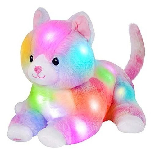 Guardias De Flujo 13' Lying Light Up Cat Plush Toy Vp87o