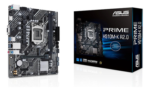 Tarjeta Madre Asus Prime H510m-k R2.0 Intel 1200 Ddr4 Matx