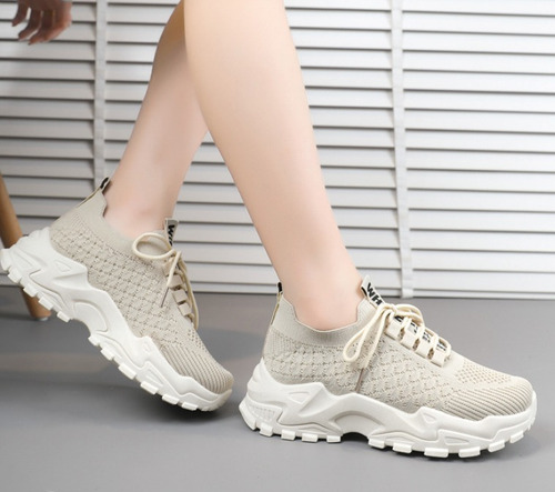 Zapatos Casuales Cómodos Con Plataforma De Moda Para Mujer