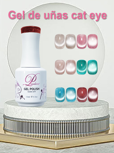 Pandoragel De Ojo De Gato Con Cristales Helados /6pcs