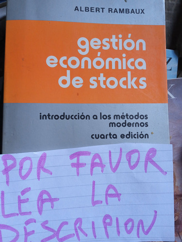 Gestión Económica Stocks Métodos Modernos 4ed (Usado)