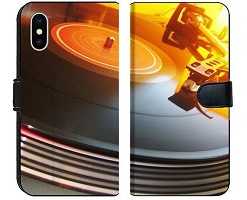 Apple iPhone XS Max Flip Fabric Wallet Case Image Of Vinyl M