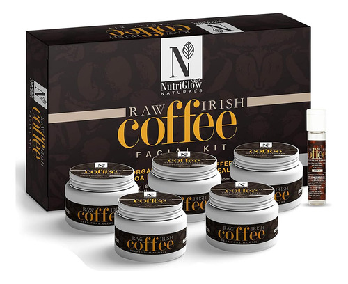 Nutriglow Natural's - Kit Facial De Cafe Irlandes Crudo, Exf